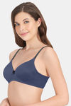 Amante Smooth Dreams Padded Non Wired Full Coverage T-Shirt Bra - Insignia Blue — thumbnail 3